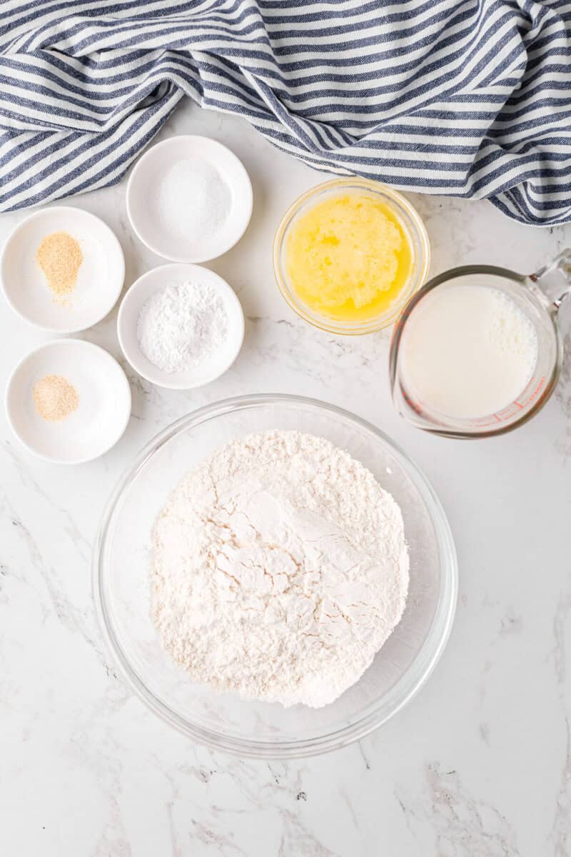 ingredients for the dumplings.