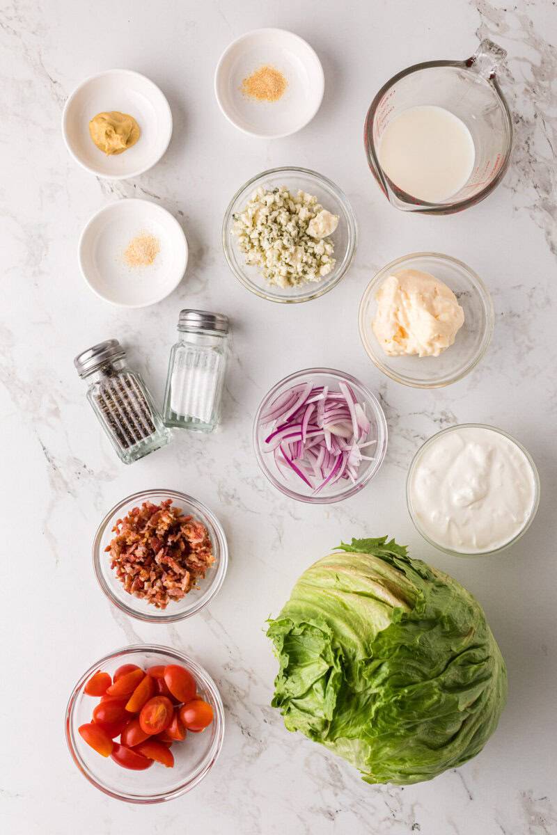 ingredients for the Wedge Salad.