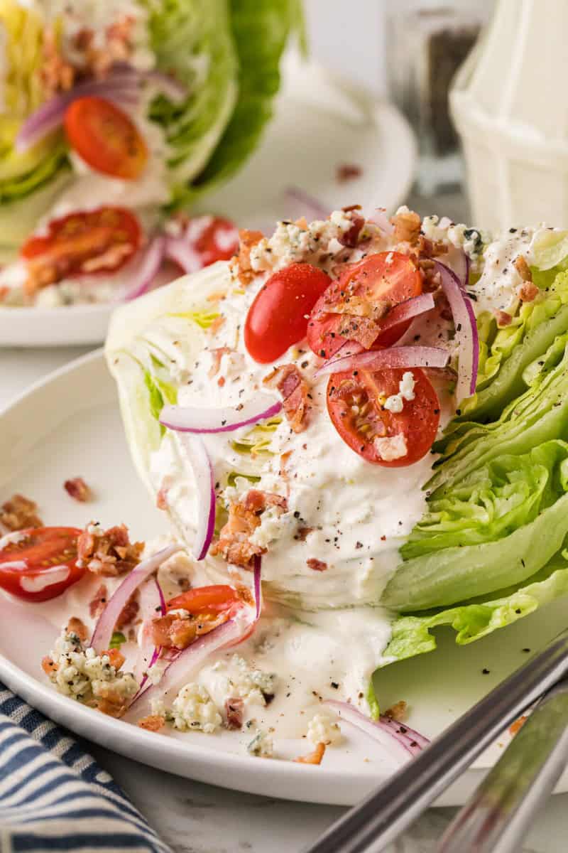closeup of the Wedge Salad.