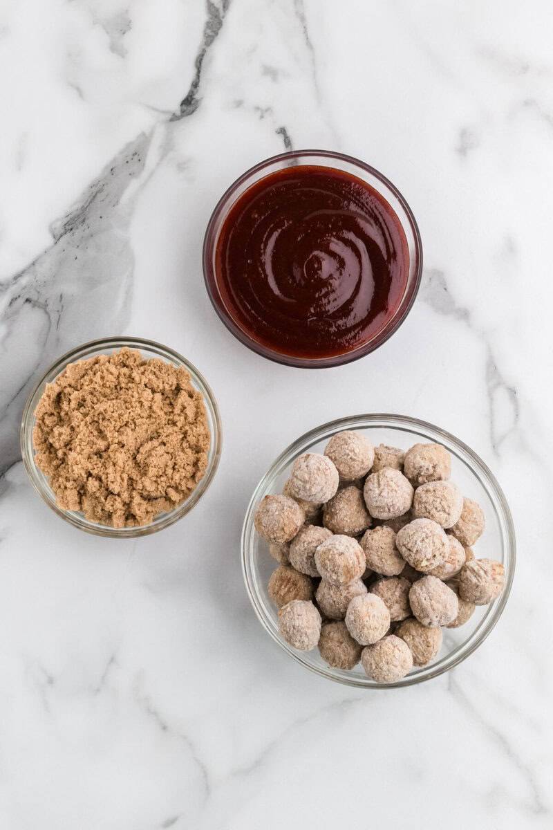 ingredients for the BBQ Meatballs.
