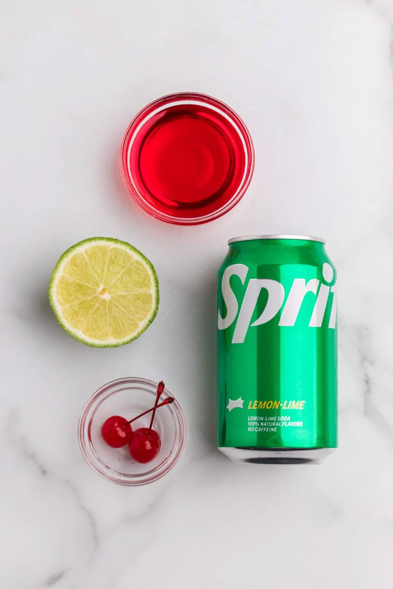 ingredients for the Cherry Limeade.
