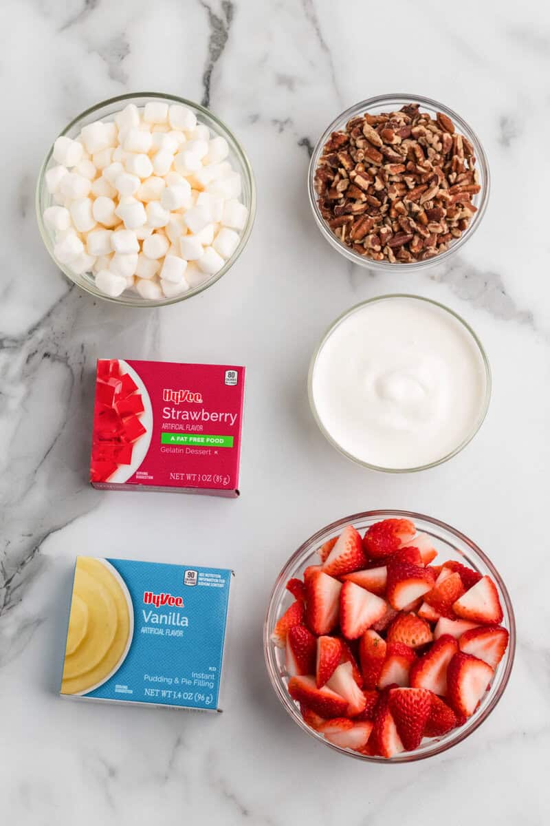 ingredients for the Strawberry Fluff.