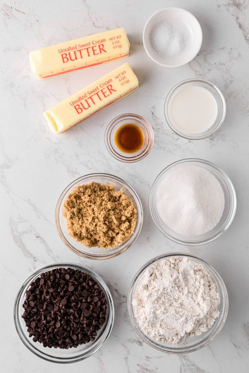 ingredients for the Cookie Dough Bites.