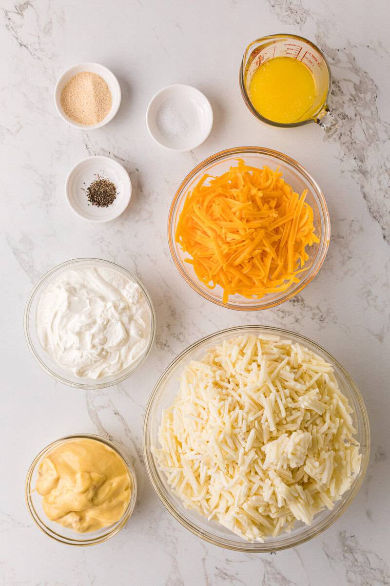 ingredients for the hashbrown casserole.