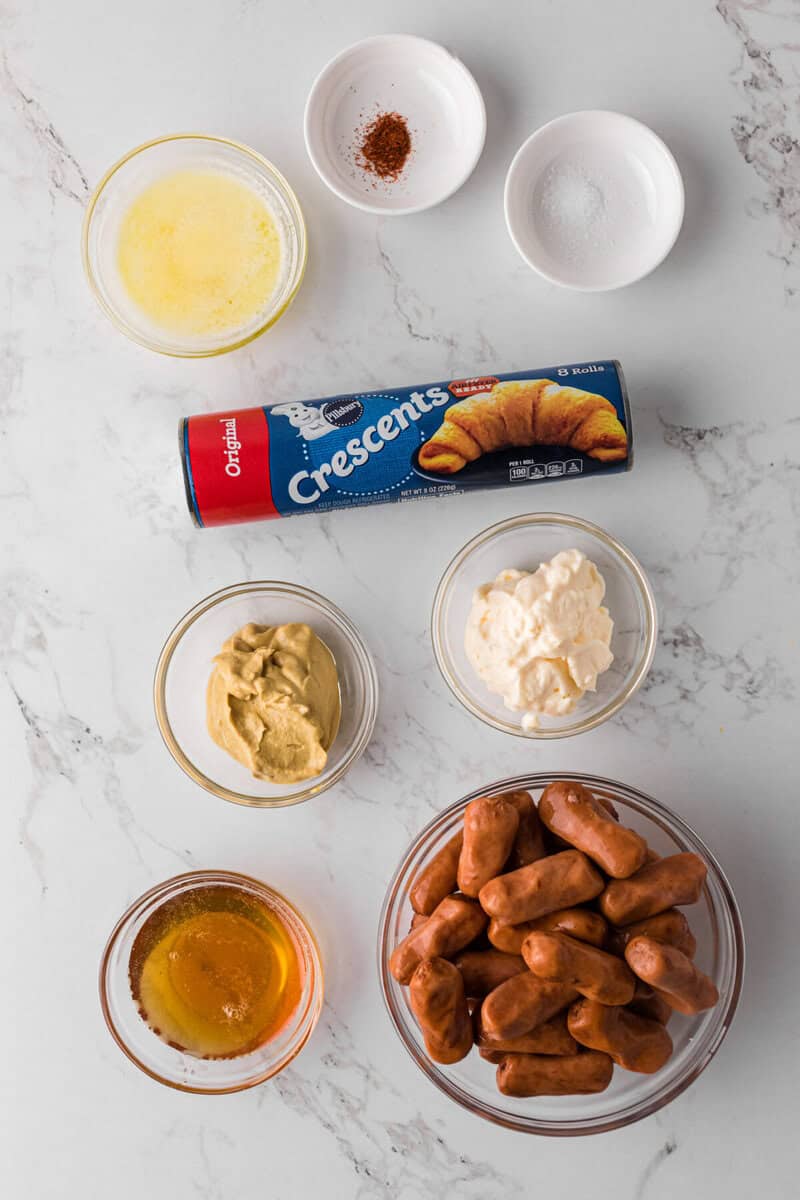 ingredients for the Pigs in a Blanket.