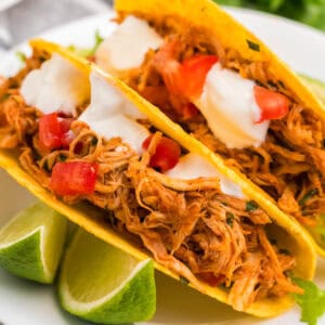 Slow Cooker Cilantro Lime Chicken Tacos