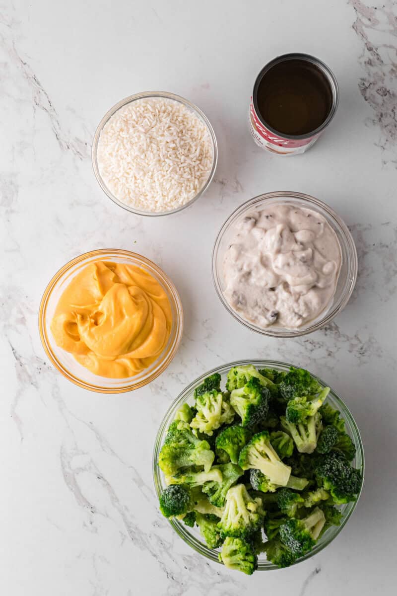 ingredients for the Broccoli Casserole.
