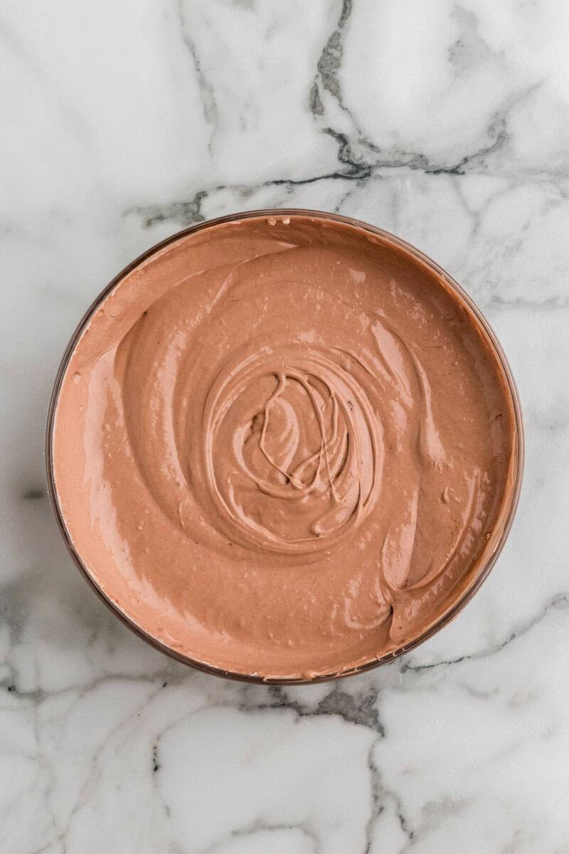 bowl of the mixed Brownie Batter Dip.
