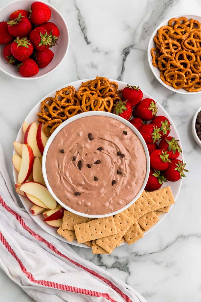 top-down view of the Brownie Batter Dip.