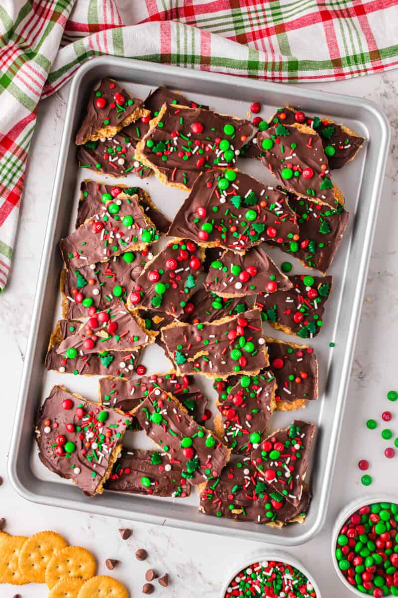 top-down view of the Christmas Crack.