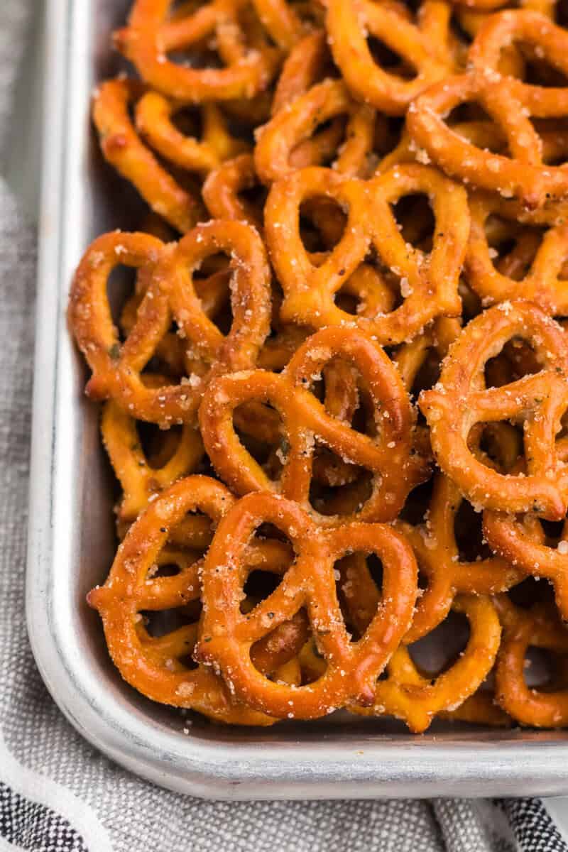 top-down closeup of the Crack Pretzels.