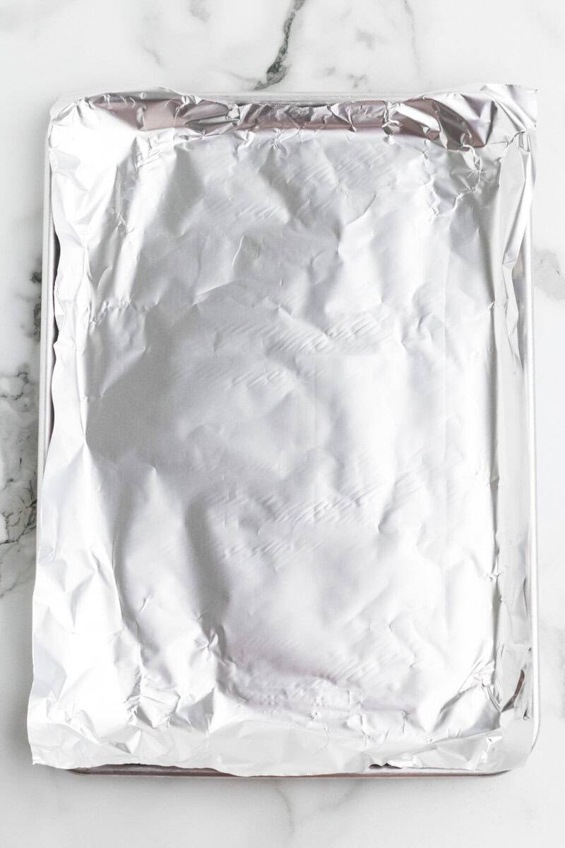 baking sheet lined with aluminum foil.