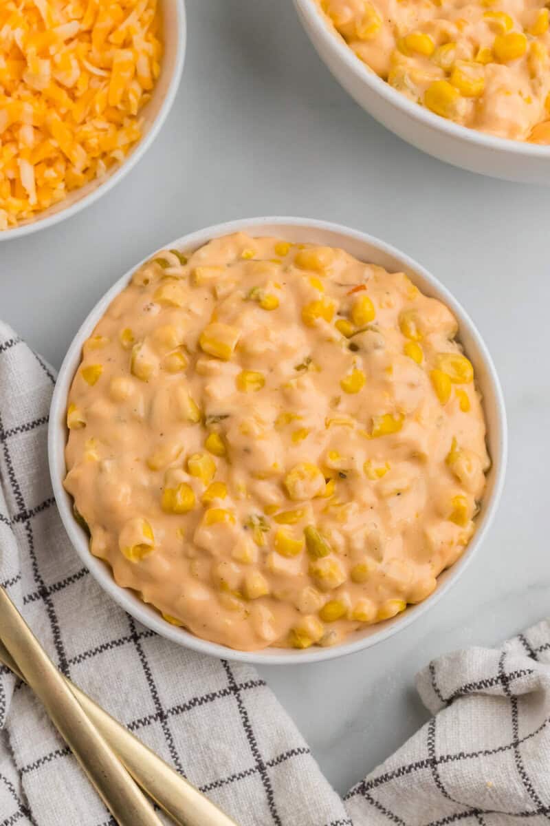 top-down view of the Cheesy Corn.