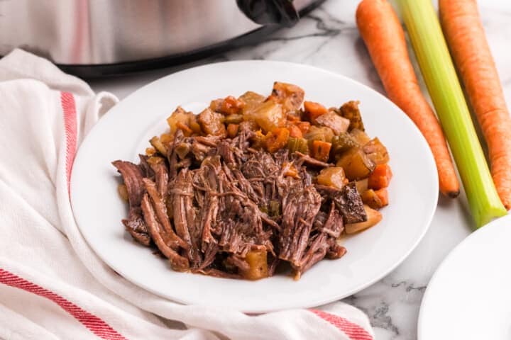 Plate of the Slow Cooker Pot Roast.