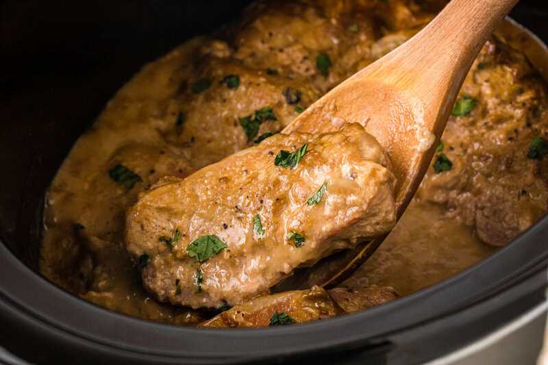 Slow Cooker Smothered Pork Chops.