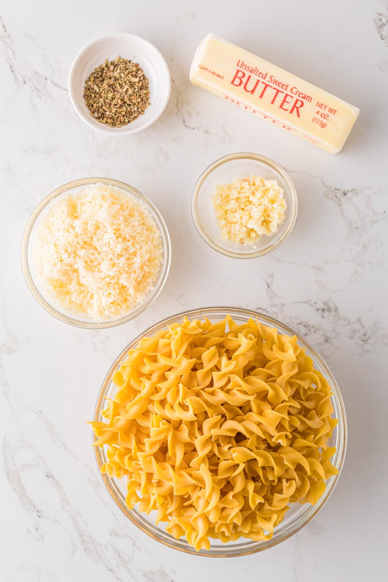 ingredients for the butter noodles.