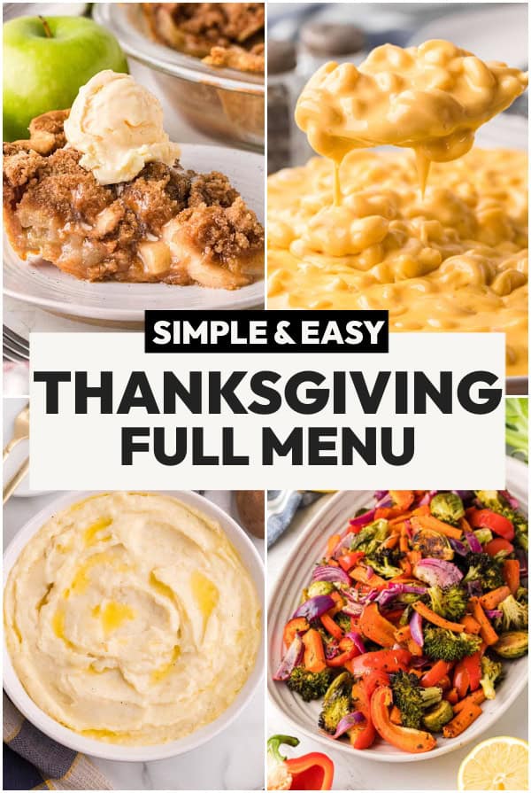 easy thanksgiving menu
