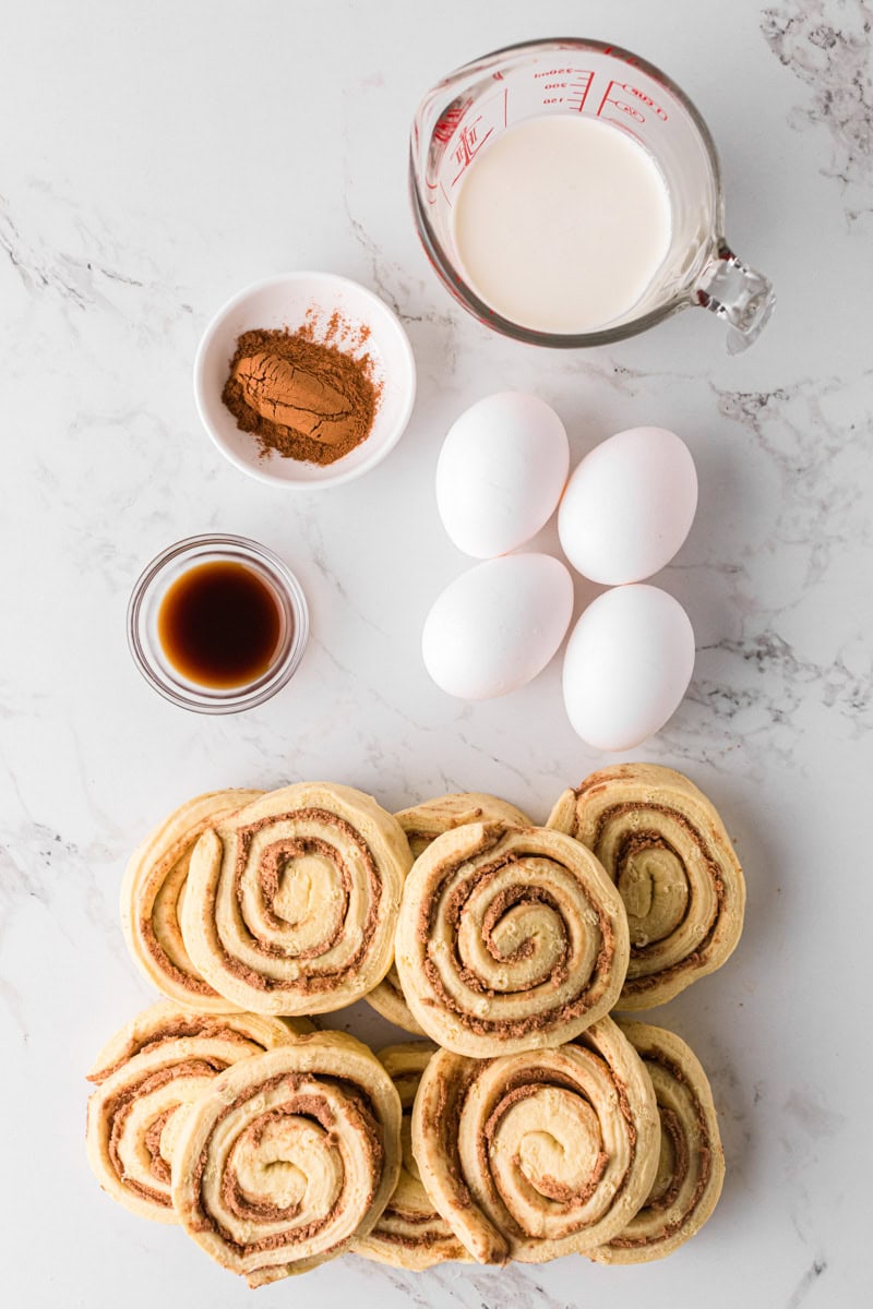 ingredients for the Cinnamon Roll Muffins.