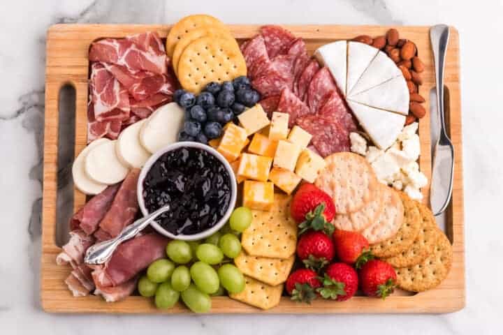 A Charcuterie Board served for New years.