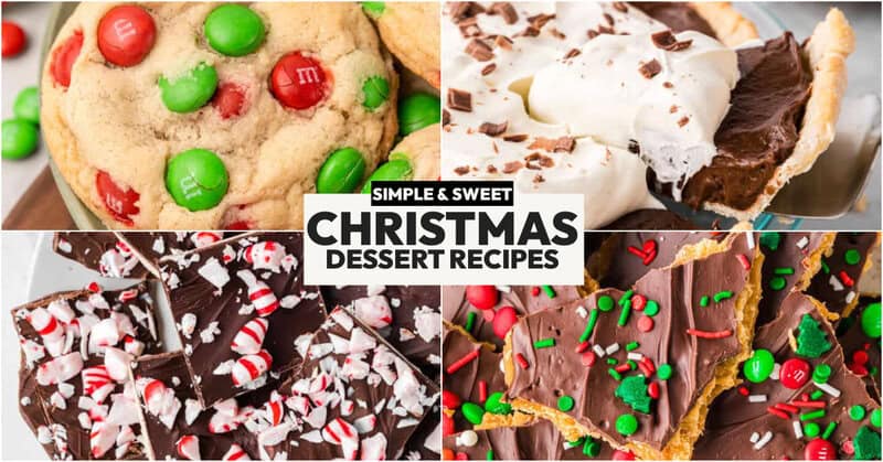 Christmas Dessert Recipes collage.