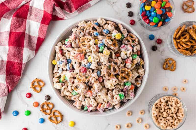 White Trash Treat served in a white bowl.