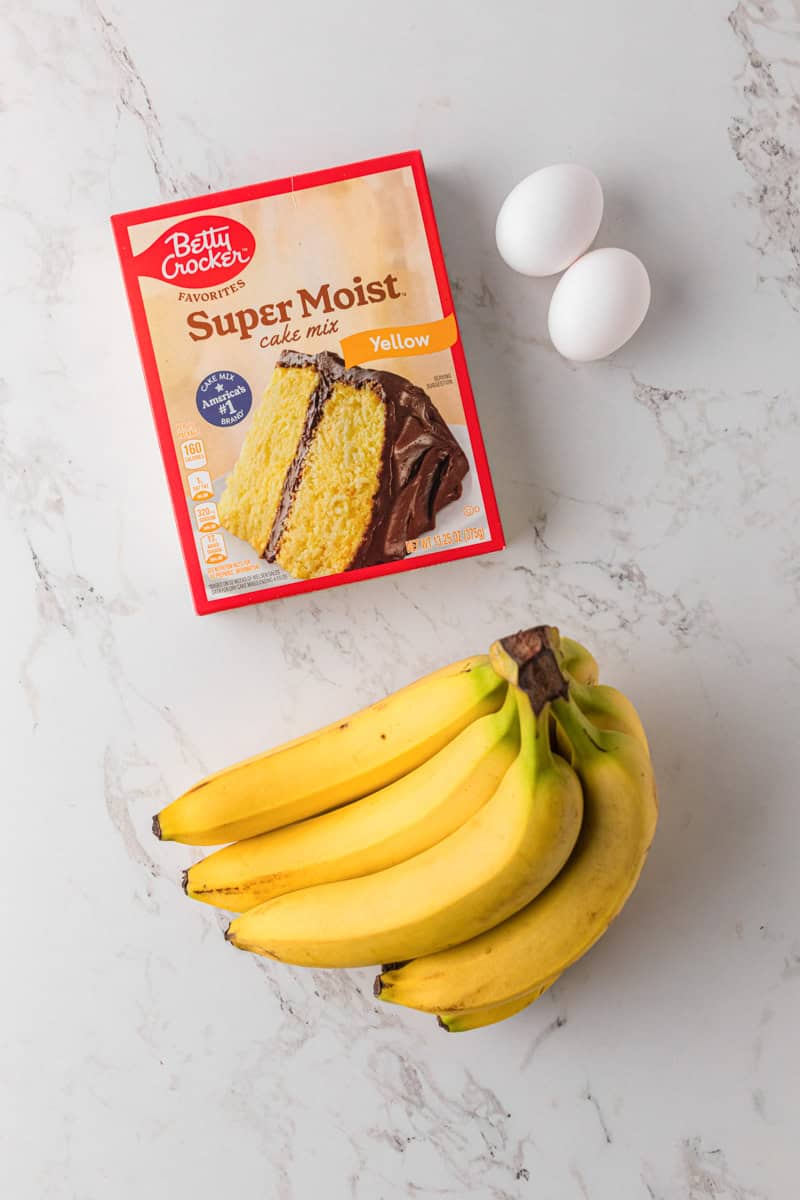 ingredients for the banana bread.