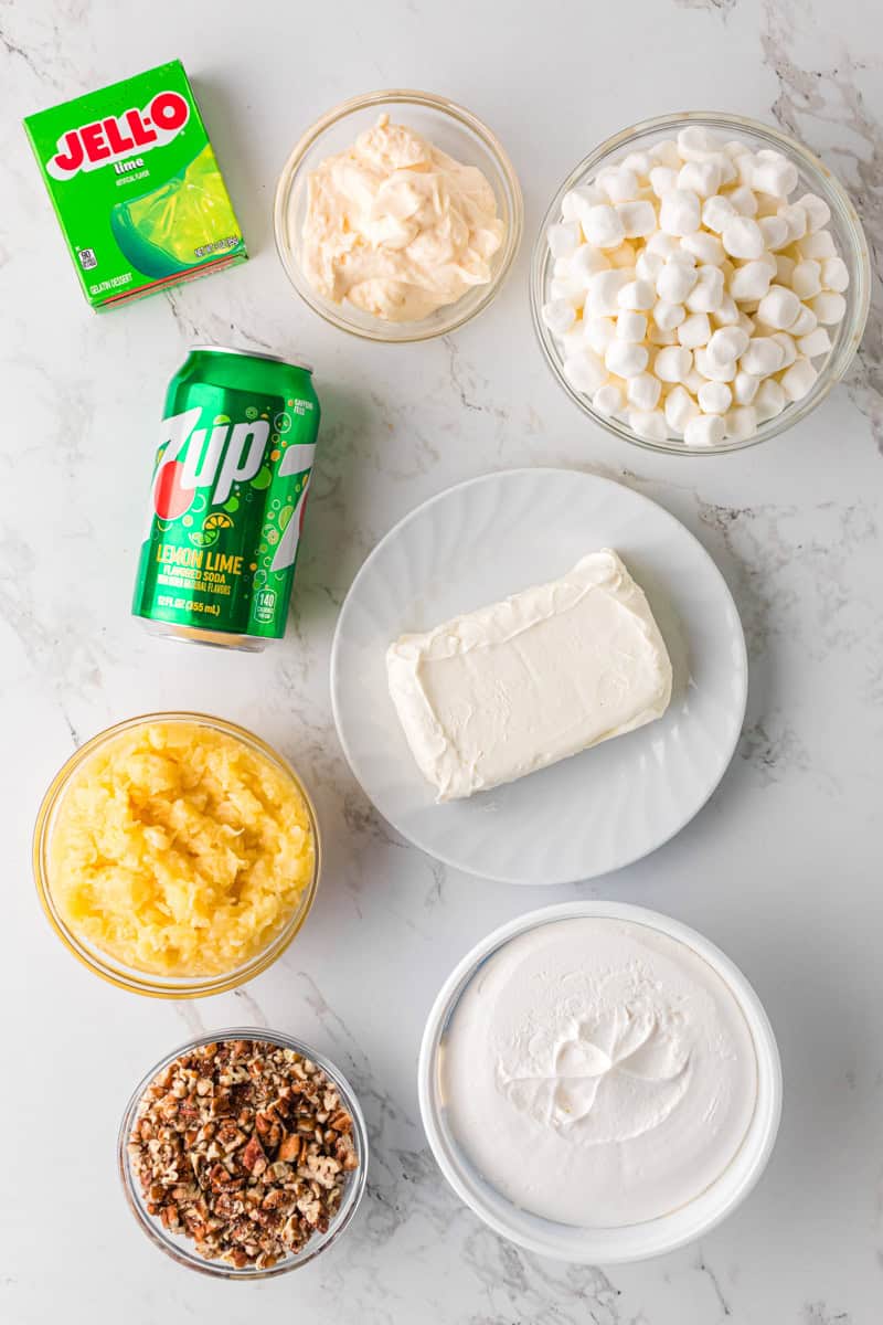 ingredients for the 7-Up Salad.