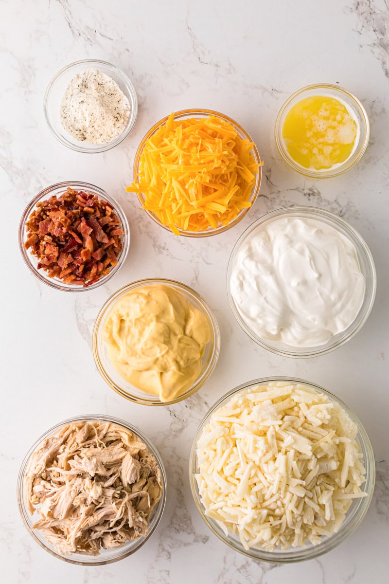 ingredients for the Crack Chicken Casserole.