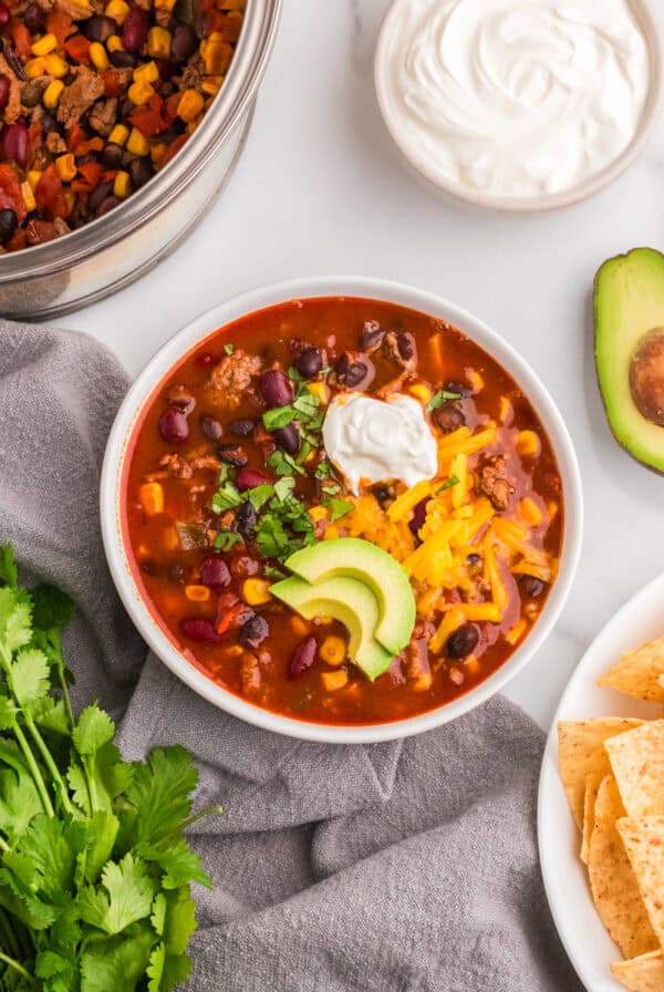 ground turkey taco soup