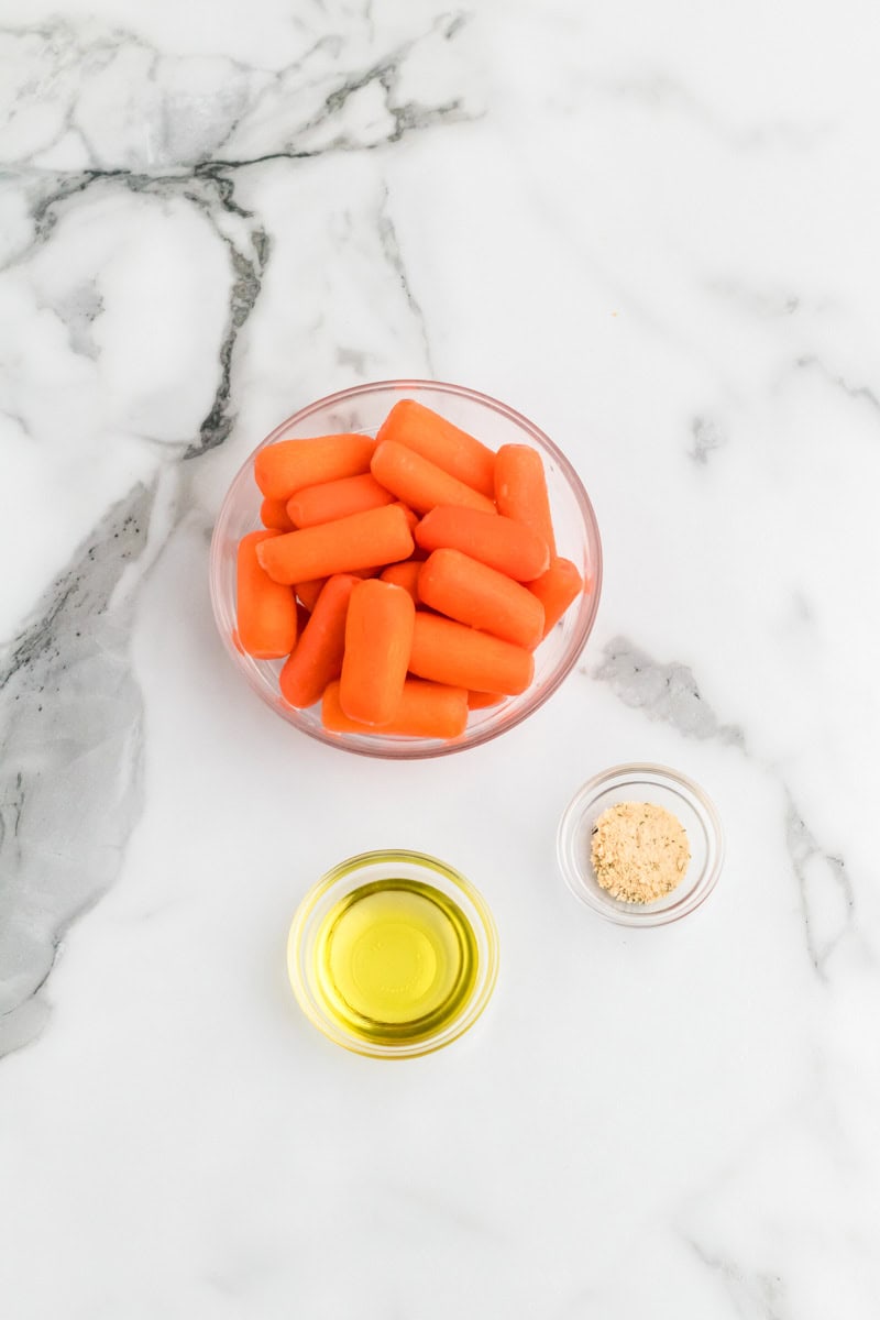 ingredients for the Roasted Ranch Carrots.