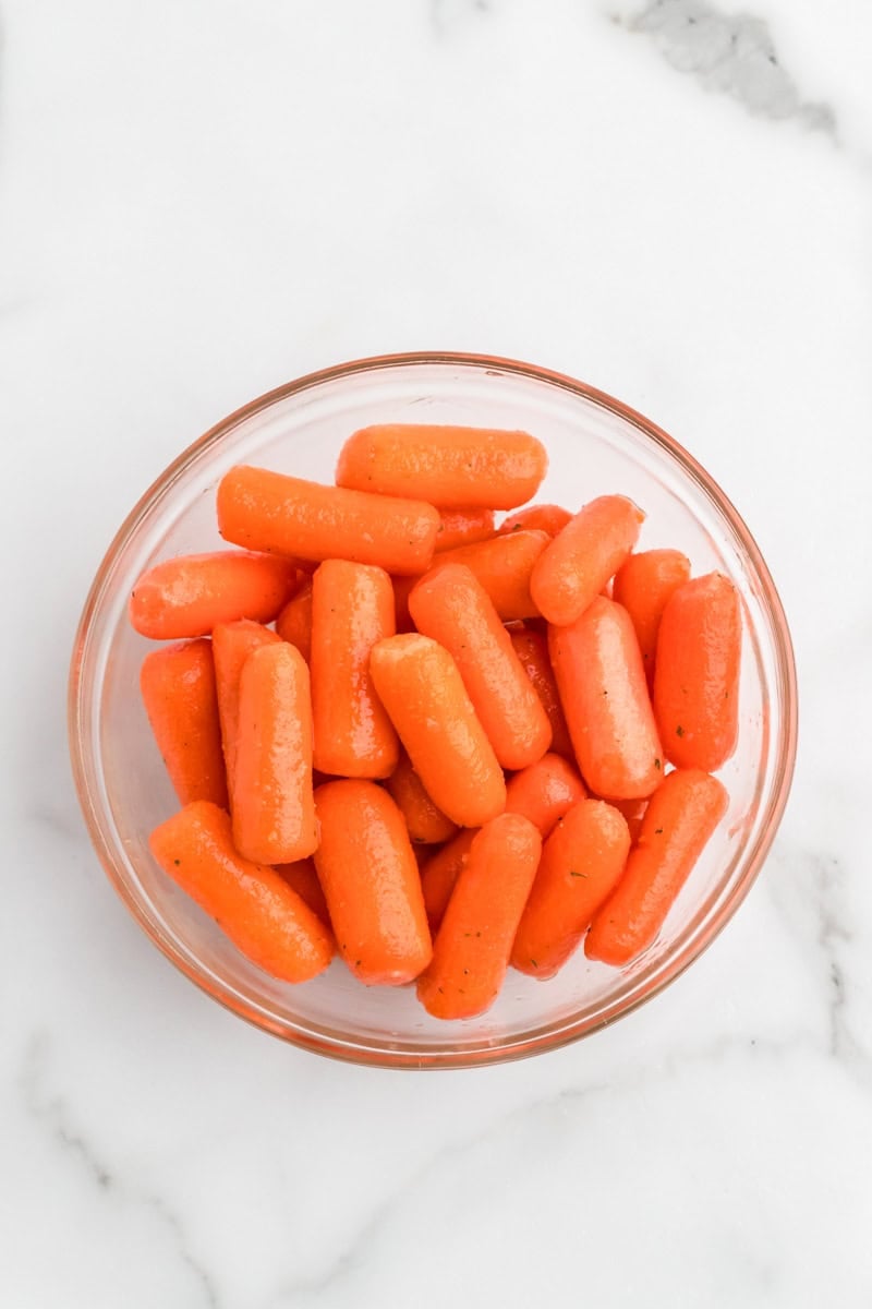 seasoning the carrots with ranch seasoning.