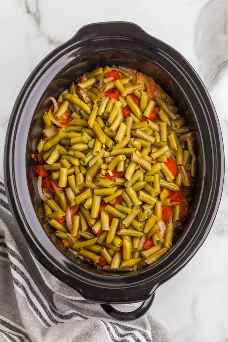 steak and potatoes cooked in the slow cooker.