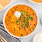 beef nacho soup recipe card