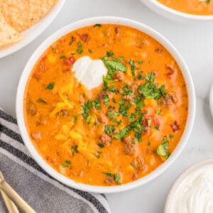 beef nacho soup recipe card