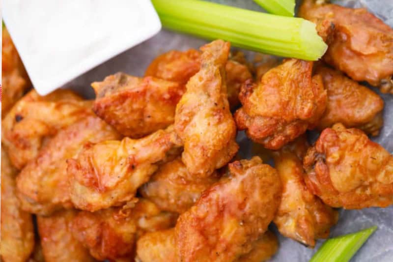 closeup of the Buffalo Chicken Wings.