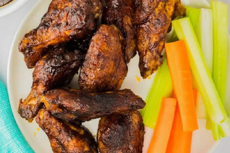 closeup of the BBQ Chicken Wings.