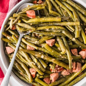 southern style green beans recipe card