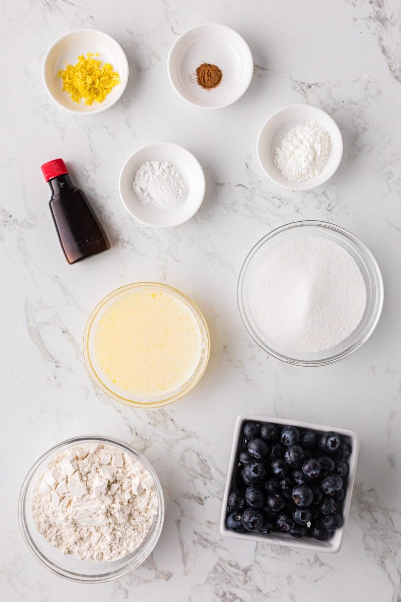 ingredients for the Blueberry Cobbler.