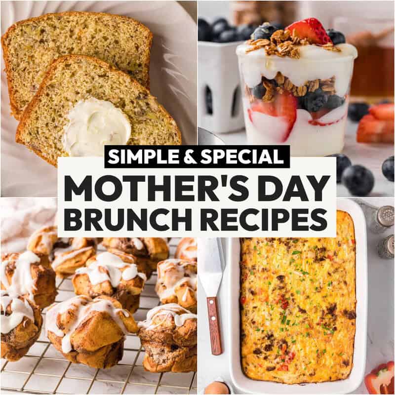 Mother's Day Brunch Recipes collage picture.