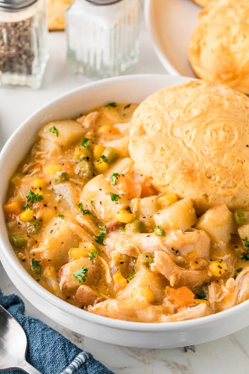 Slow Cooker Chicken Pot Pie • The Diary of a Real Housewife