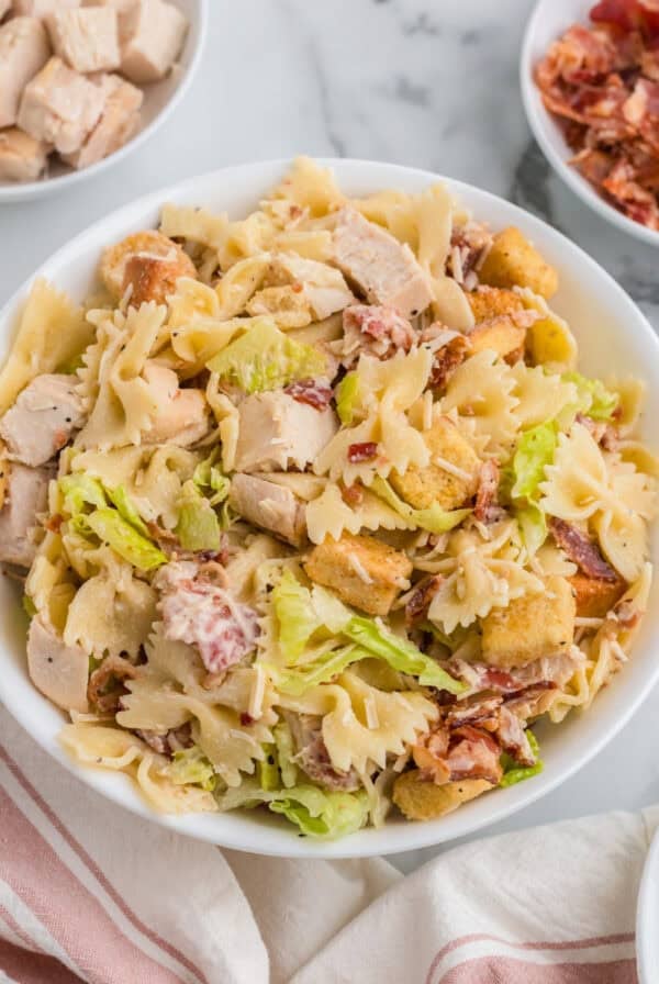 chicken ceasar pasta salad