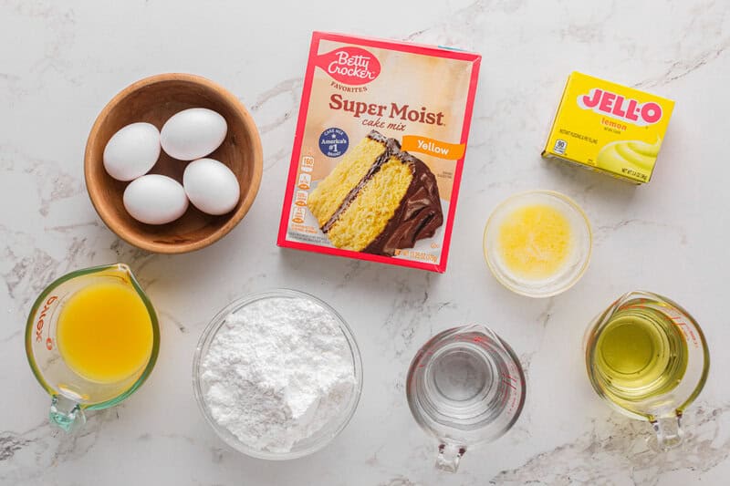 ingredients for the Orange Juice Cake.