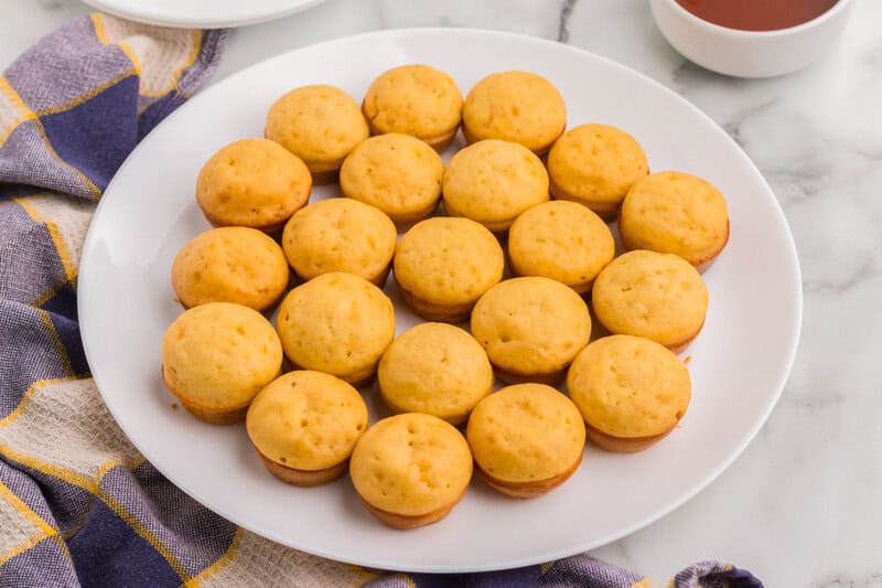 plate of the Pancake Mini Muffins.