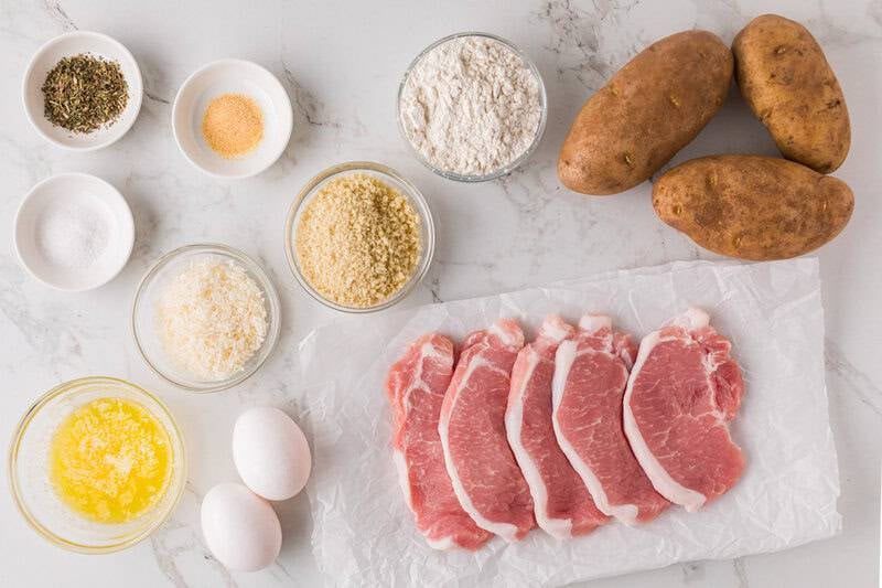 ingredients for the Pork and Potatoes.