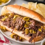 Slow Cooker Italian Beef Sandwiches