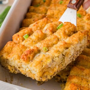 tater tot breakfast casserole recipe card