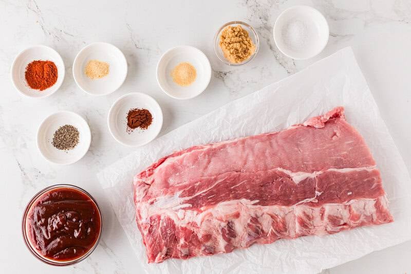 ingredients for the Crock Pot Ribs.