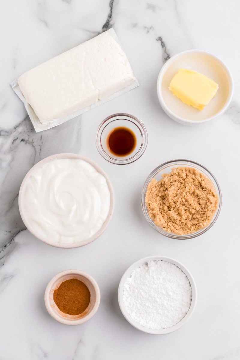 ingredients for the Snickerdoodle Dip.