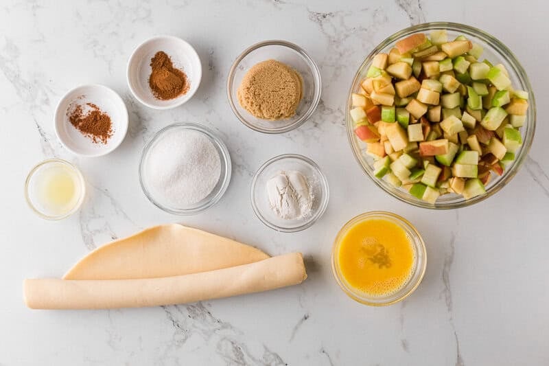 ingredients for the Apple Pie Cookies.