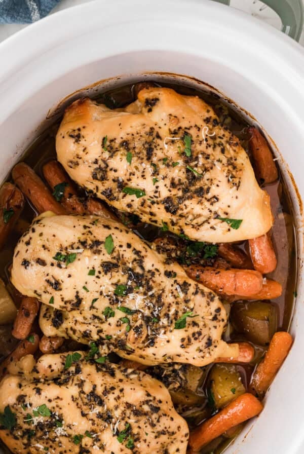 slow cooker chicken and potatoes